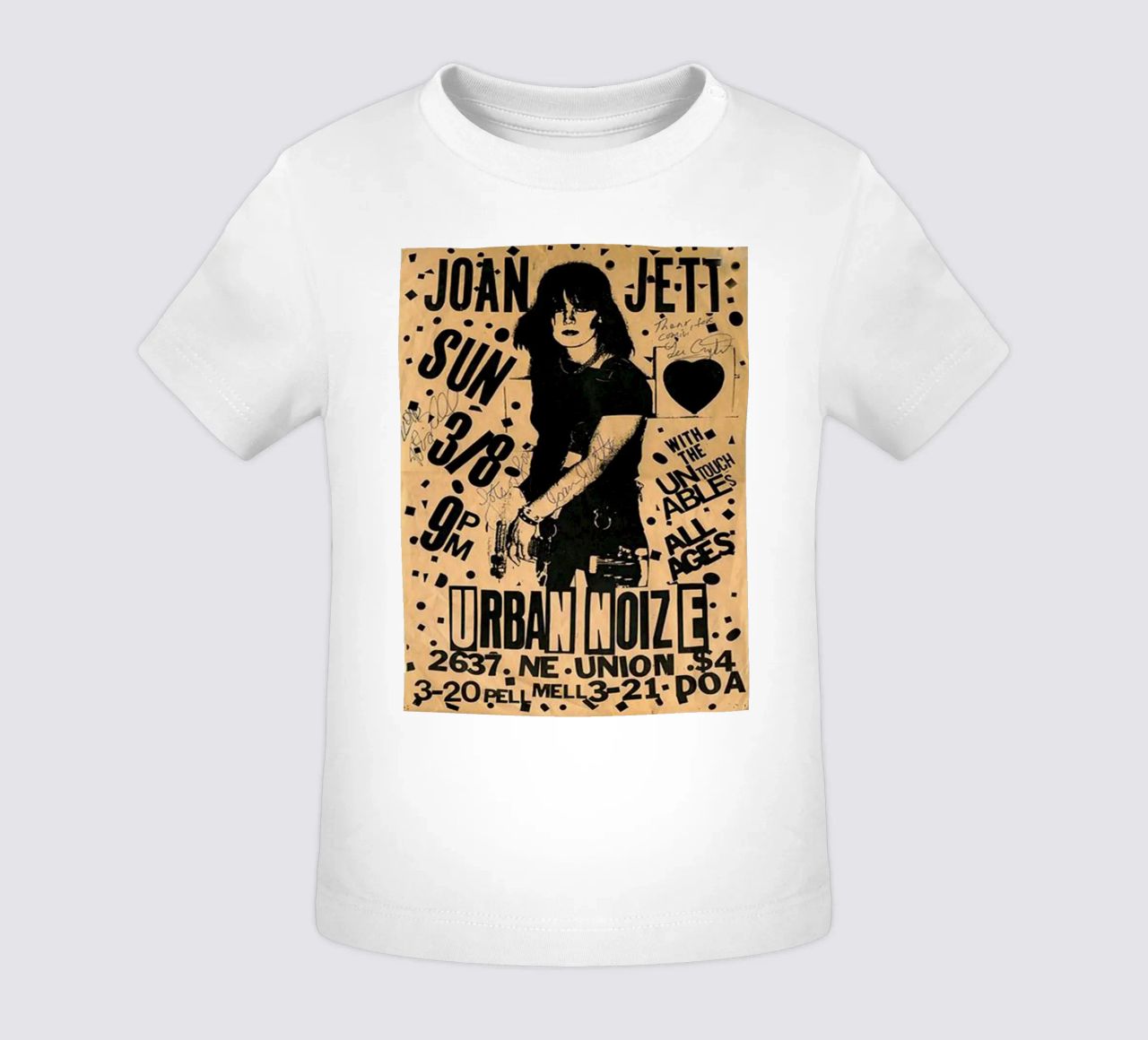 Original 1981 Joan Jett Untouchables Concert Flyer t-shirt pour bébé de SoundStudio
