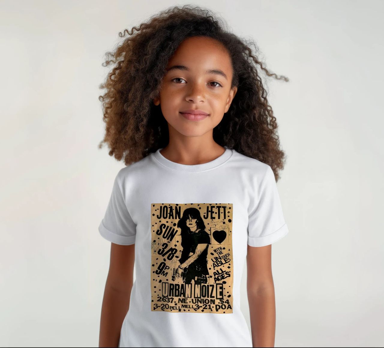 Original 1981 Joan Jett Untouchables Concert Flyer t-shirt enfant de SoundStudio