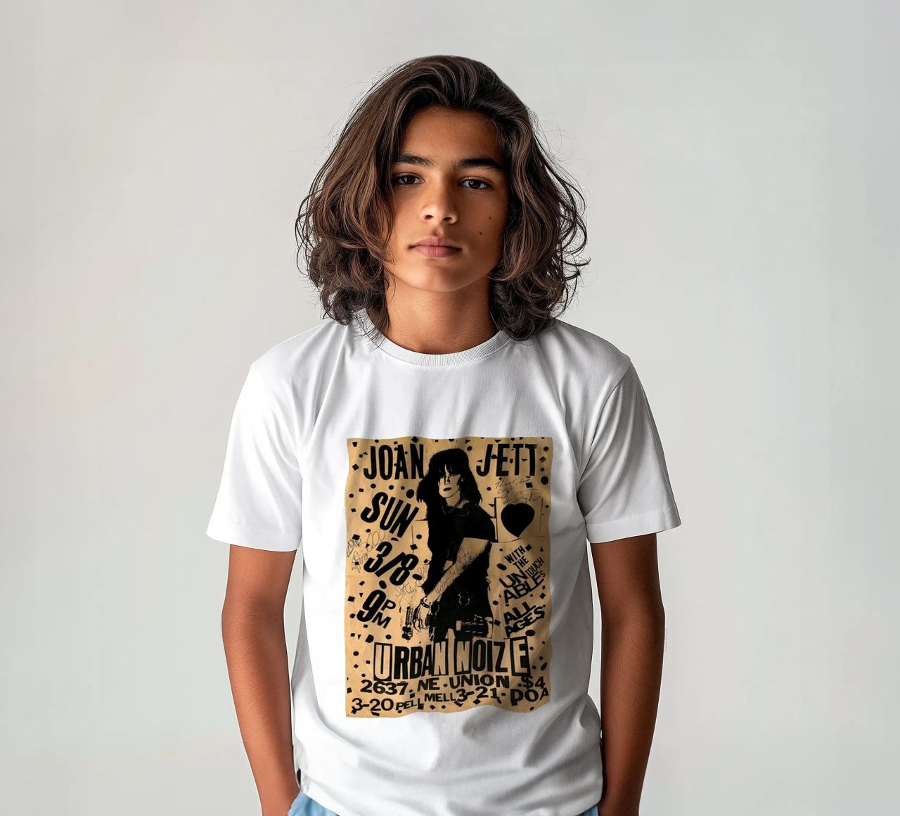Original 1981 Joan Jett Untouchables Concert Flyer t-shirt enfant de SoundStudio