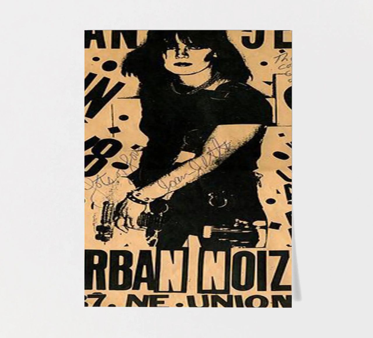 Original 1981 Joan Jett Untouchables Concert Flyer planche autocollant de SoundStudio