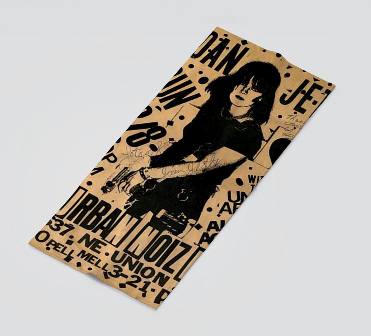 Original 1981 Joan Jett Untouchables Concert Flyer serviette de plage de SoundStudio