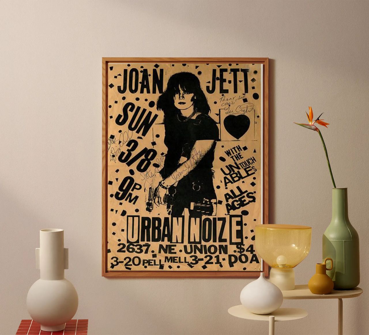 Original 1981 Joan Jett Untouchables Concert Flyer alu dibond de SoundStudio