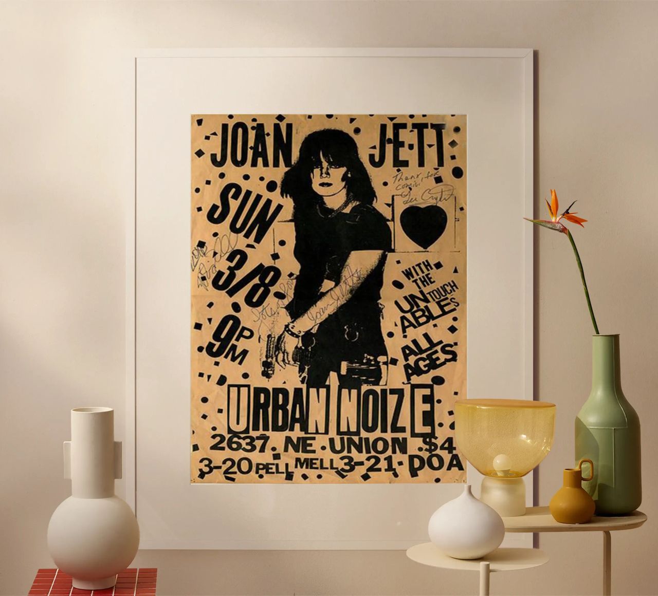 Original 1981 Joan Jett Untouchables Concert Flyer poster de SoundStudio