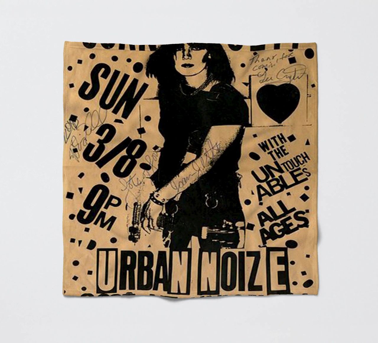 Original 1981 Joan Jett Untouchables Concert Flyer plaid polaire de SoundStudio