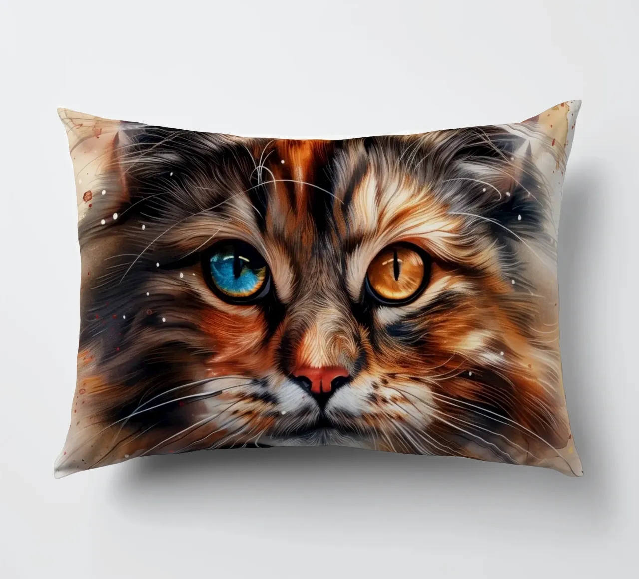 Gatto di colore misto cuscino da Justyna Jaszke JBJart