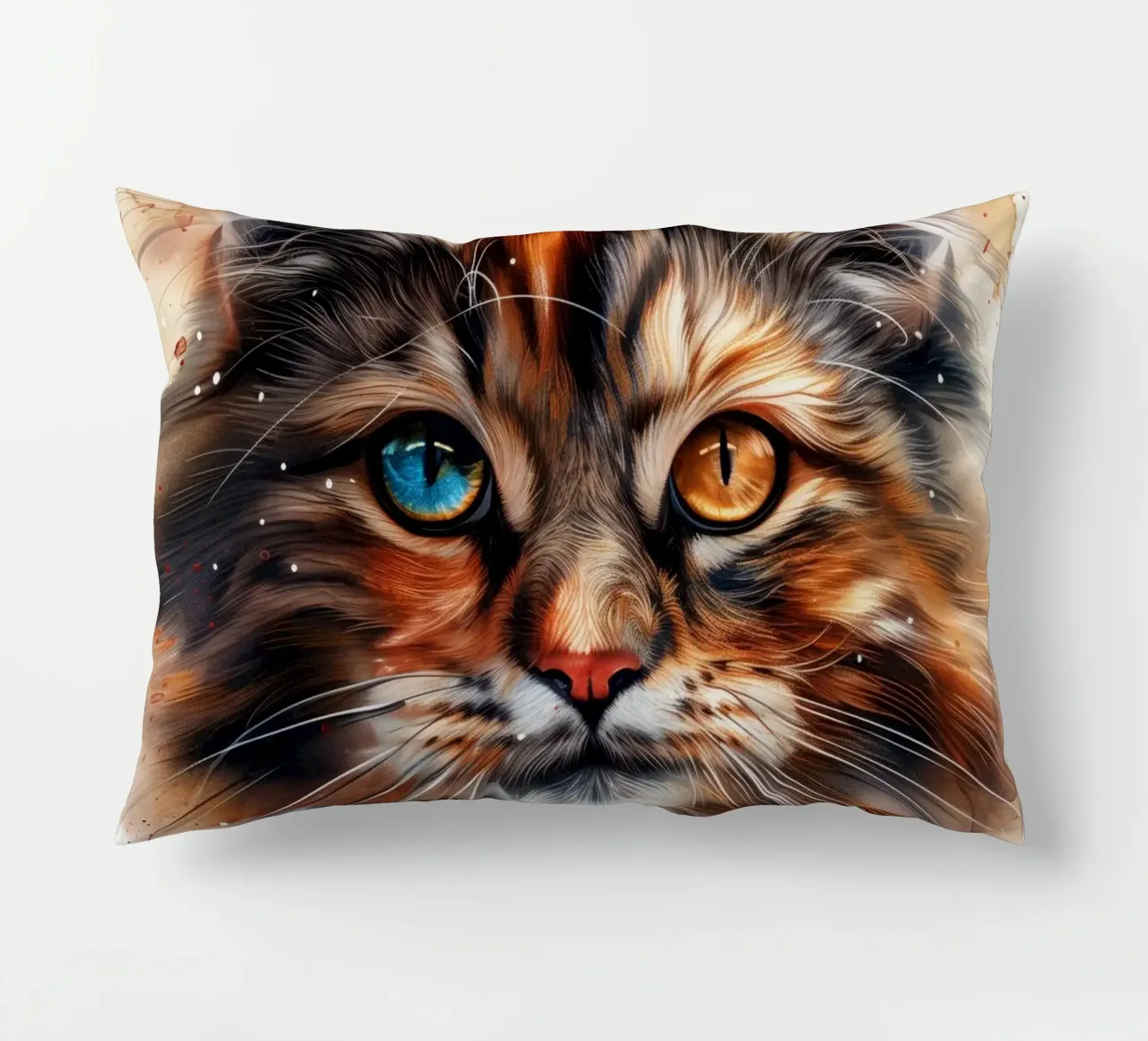 Gatto di colore misto cuscino da Justyna Jaszke JBJart