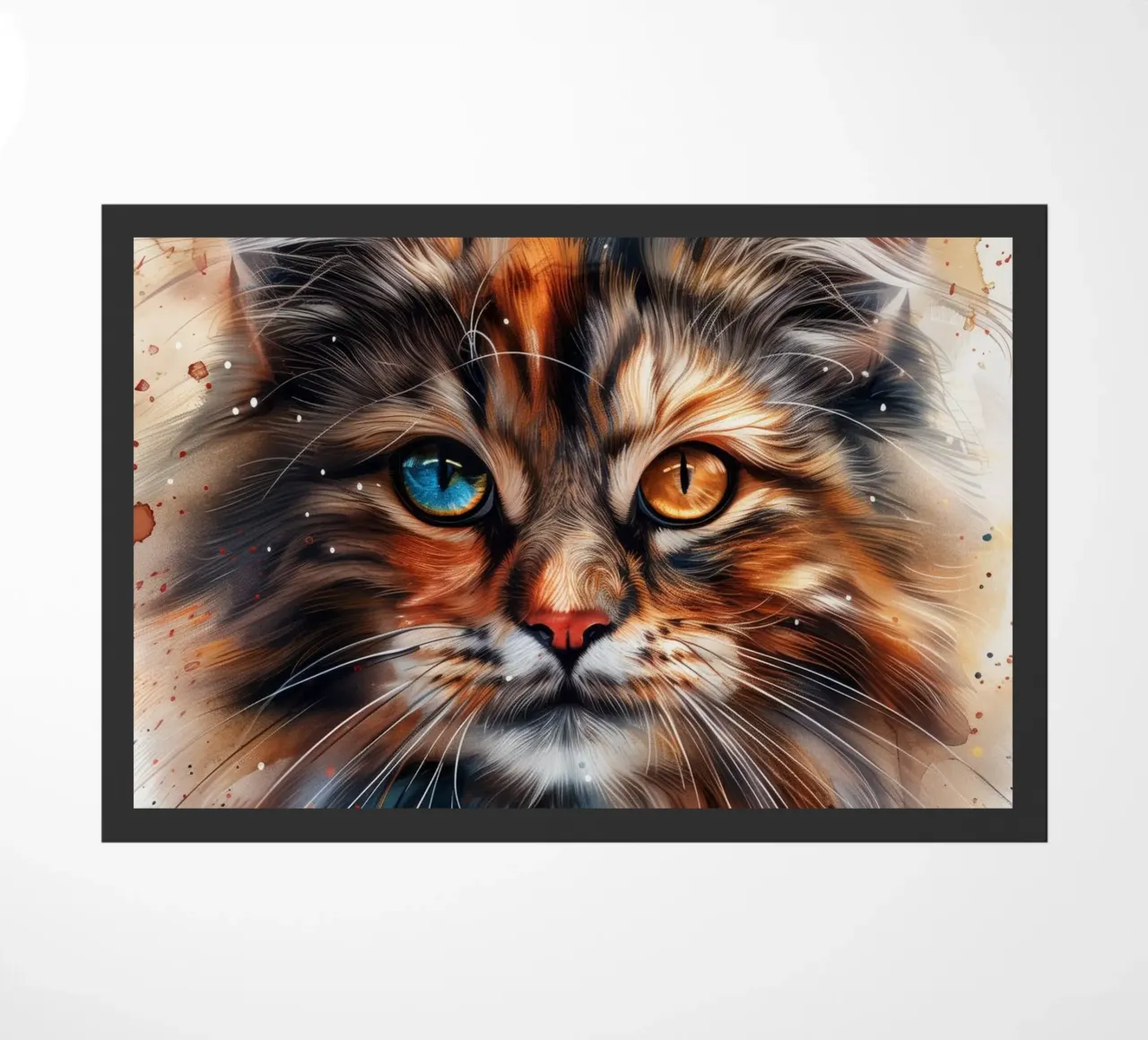 Gatto di colore misto zerbino da Justyna Jaszke JBJart