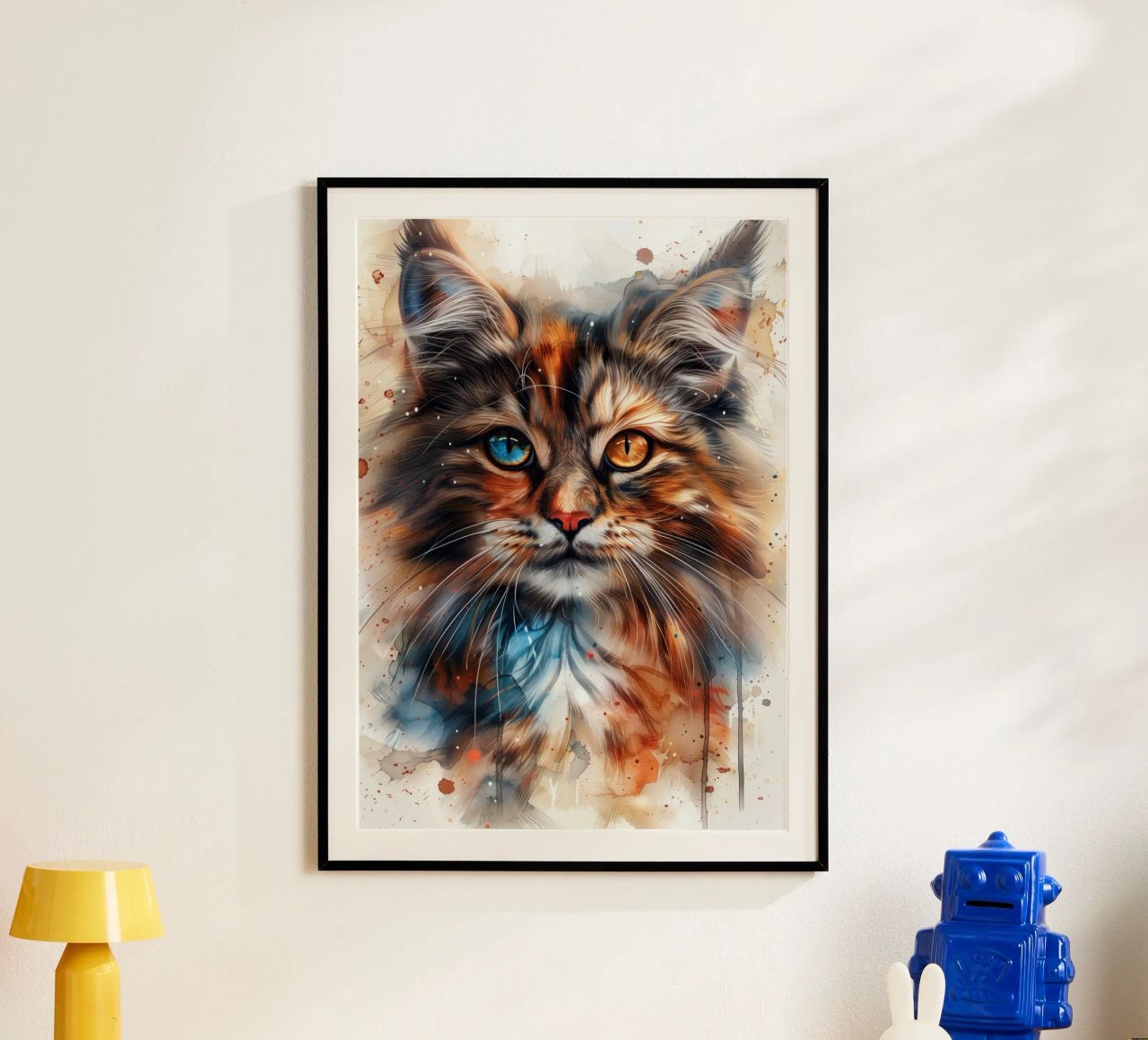 Gemischte Farbe Katze Poster von Justyna Jaszke JBJart