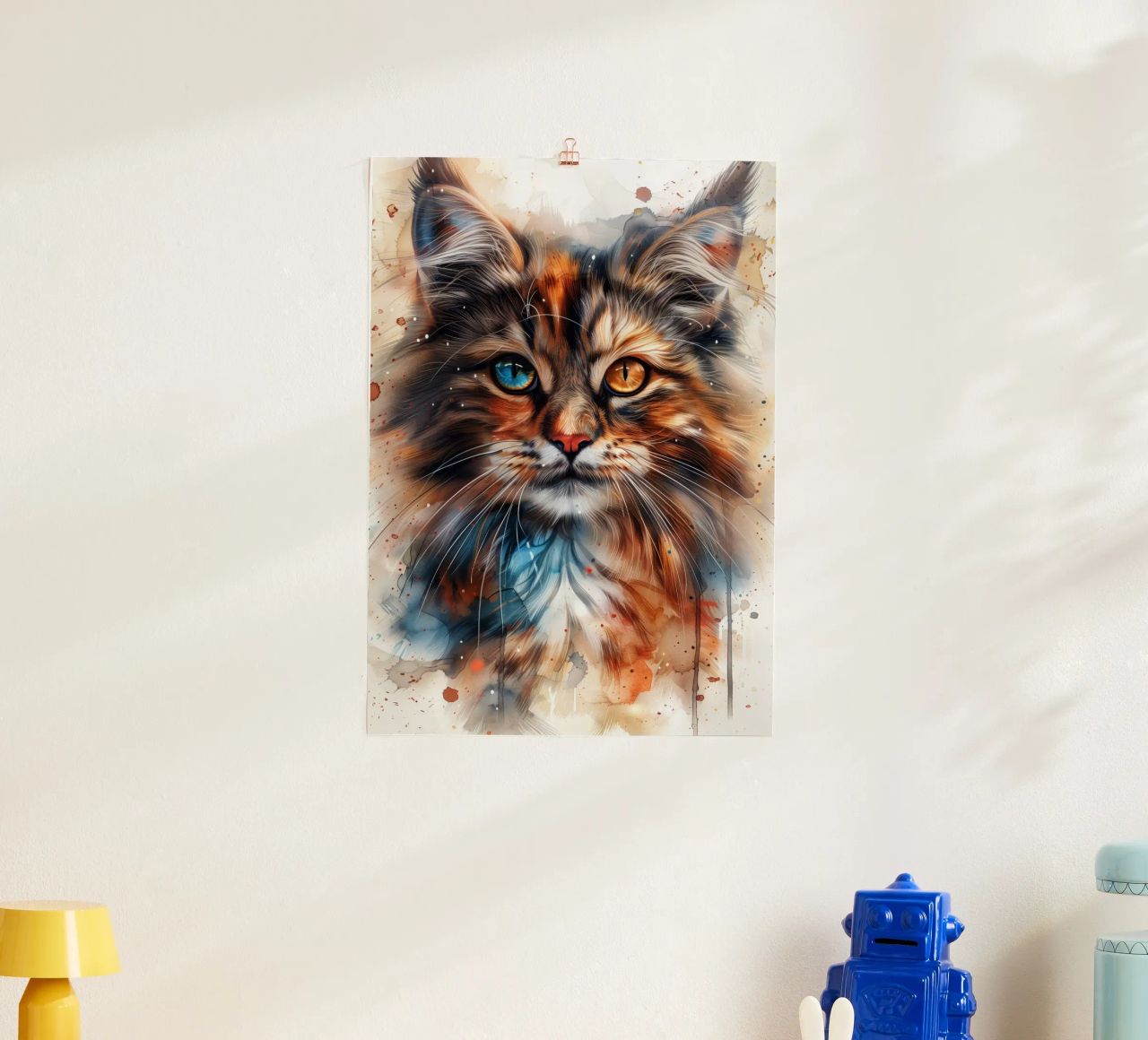 Gemischte Farbe Katze Poster von Justyna Jaszke JBJart