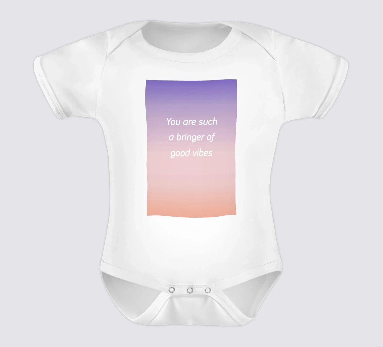 Bringer Of Good Vibes body neonato maniche corte da Oh Darling