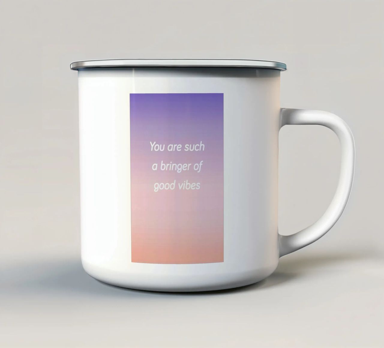 Bringer Of Good Vibes tazza in smalto da Oh Darling