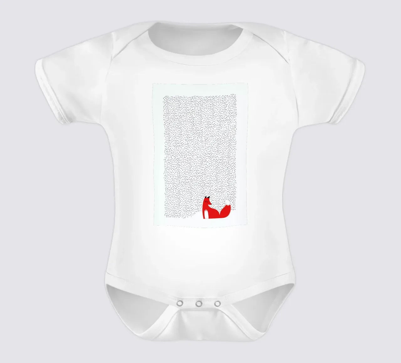 Black Grass short-sleeve baby romper by Róbert Farkas