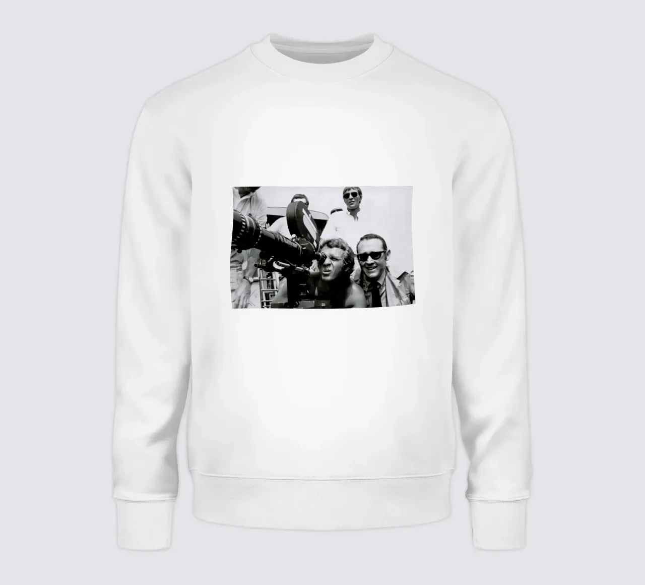 Steve McQueen behind the Camera sweatshirt by Gallery Print and Art Limited