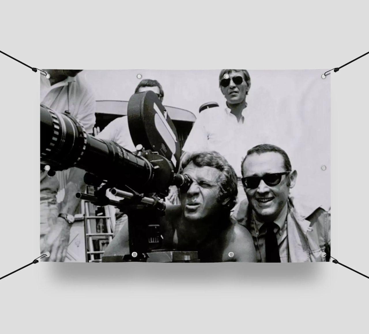 Steve McQueen behind the Camera telo in pvc da Gallery Print and Art Limited
