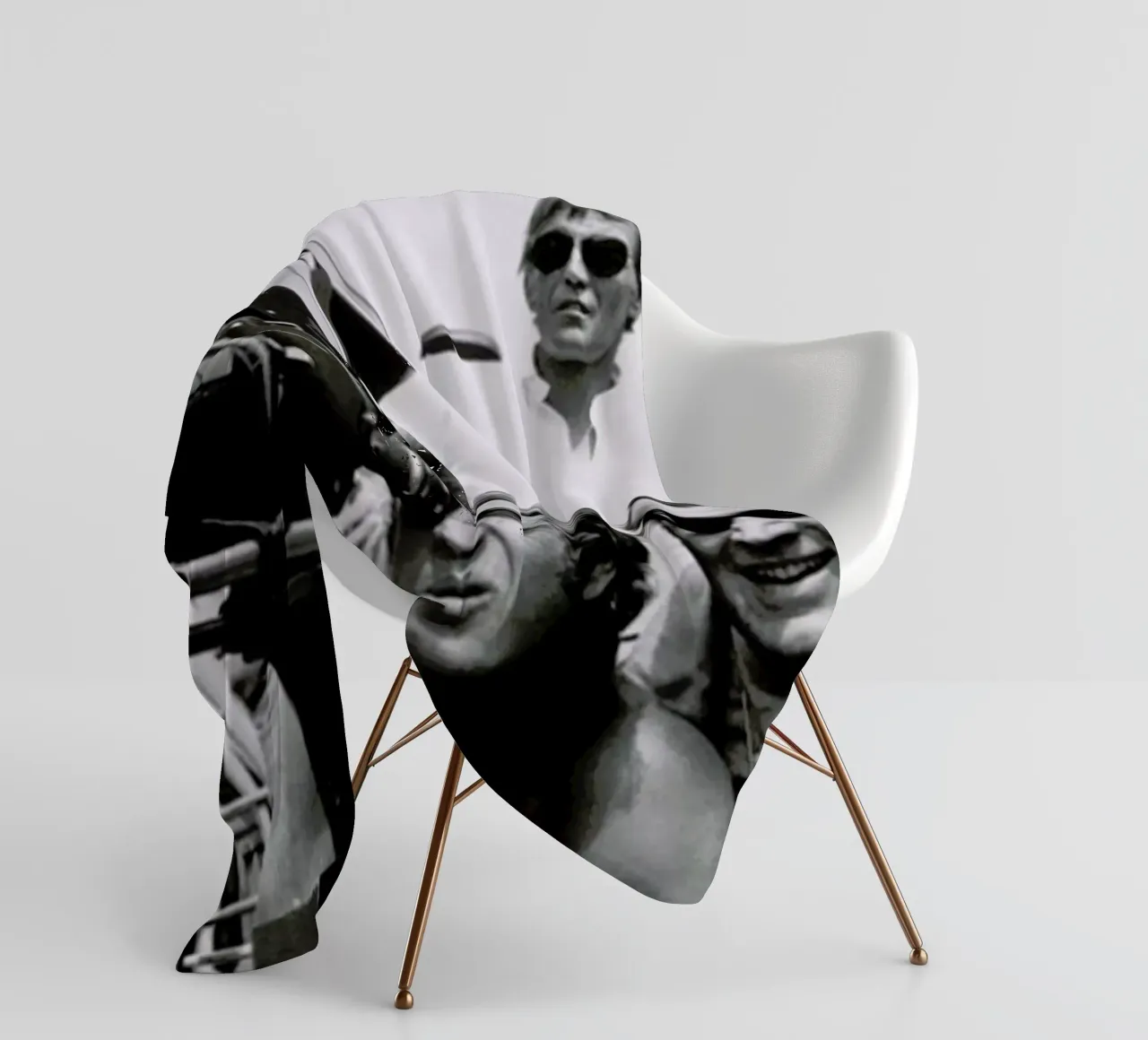 Steve McQueen behind the Camera manta de franela de Gallery Print and Art Limited