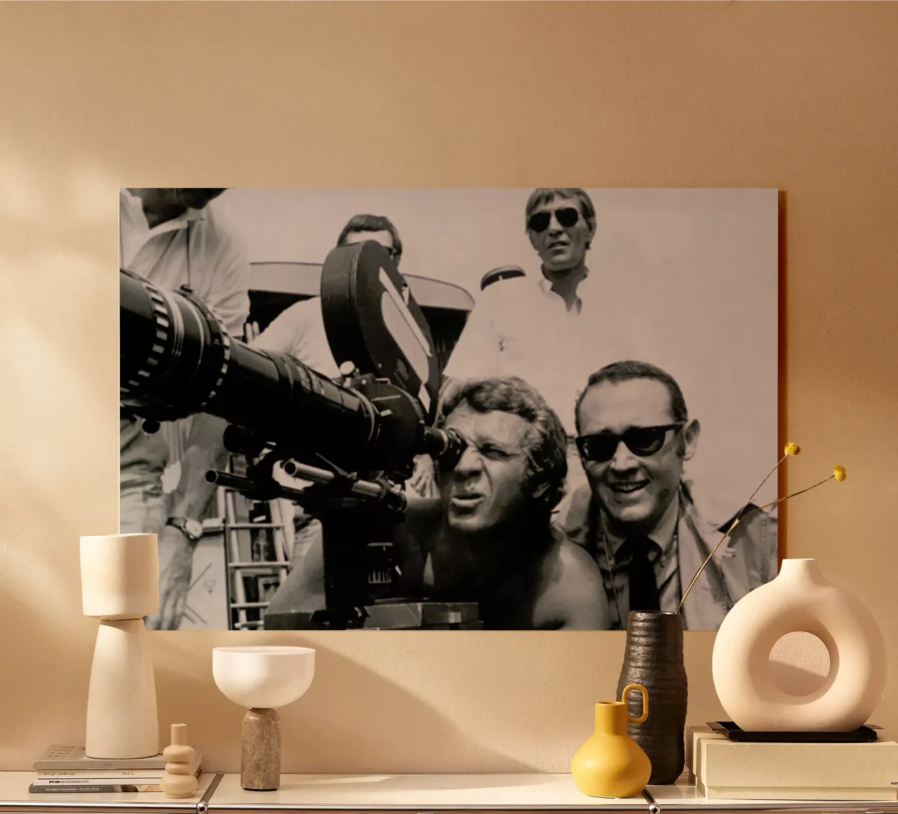 Steve McQueen behind the Camera plexiglass da Gallery Print and Art Limited