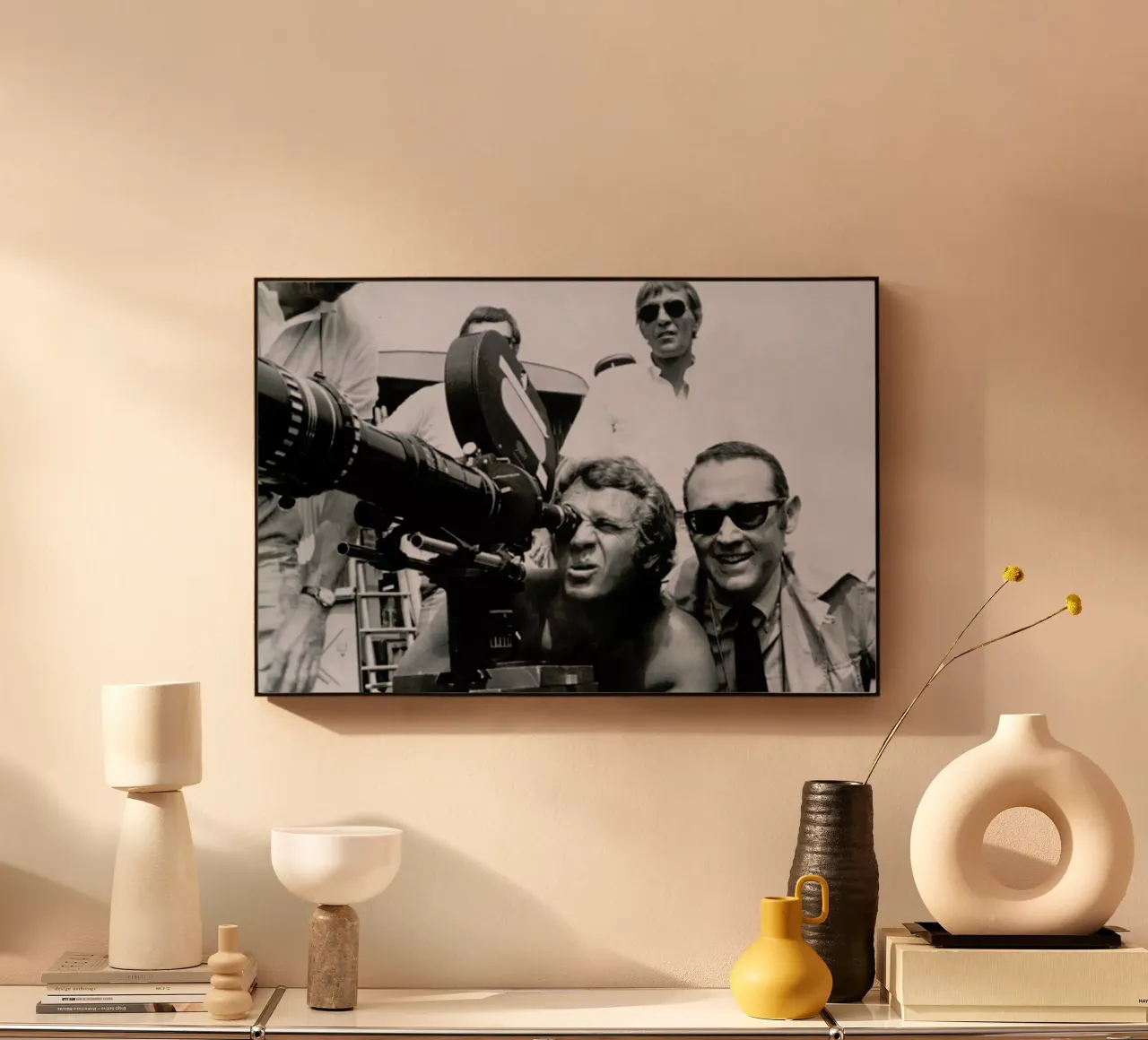 Steve McQueen behind the Camera alluminio dibond da Gallery Print and Art Limited