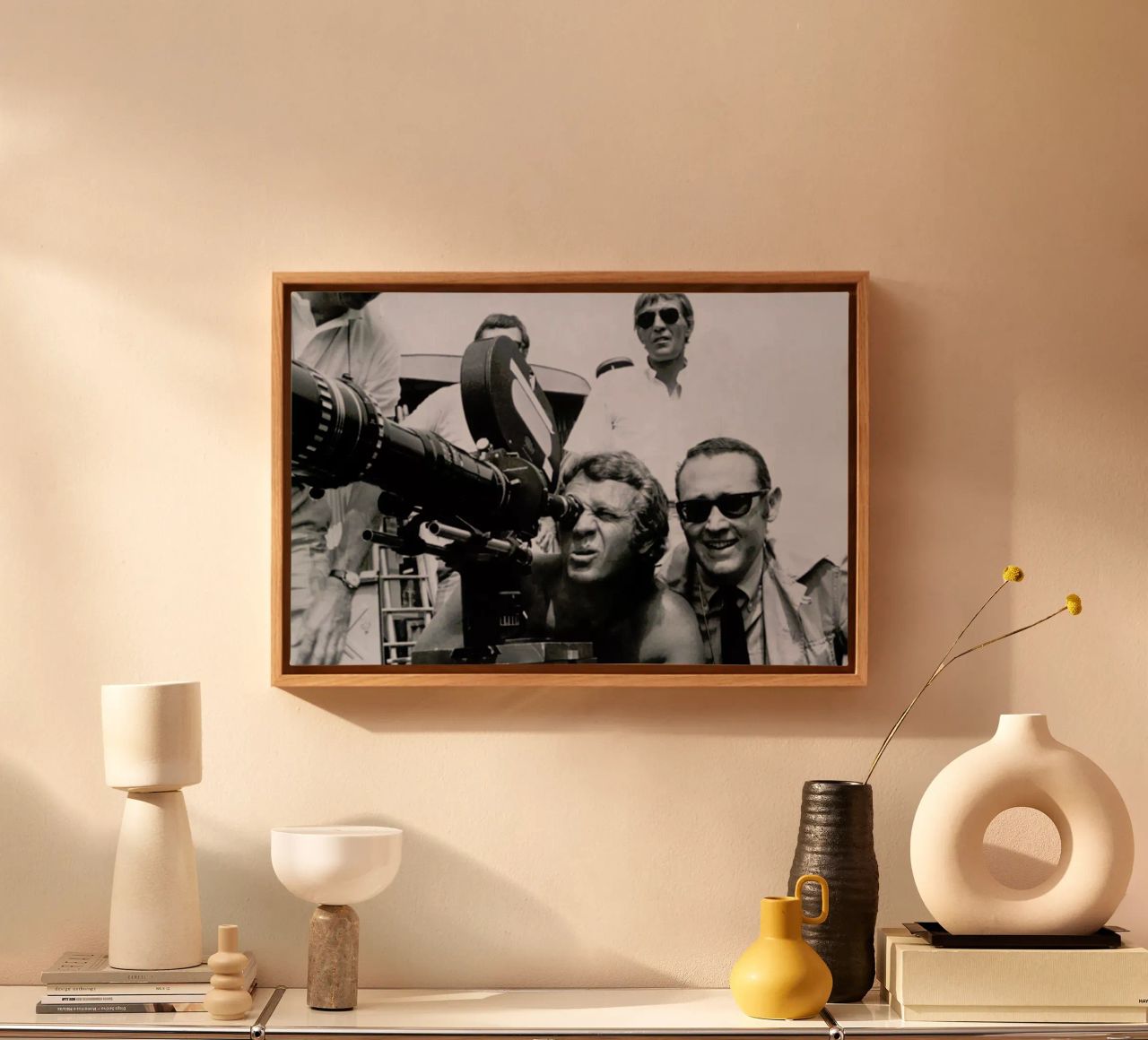 Steve McQueen behind the Camera Leinwand von Gallery Print and Art Limited