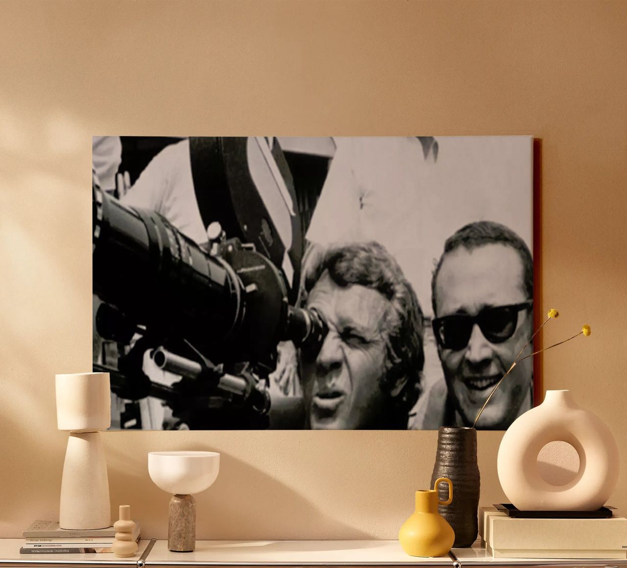 Steve McQueen behind the Camera Leinwand von Gallery Print and Art Limited