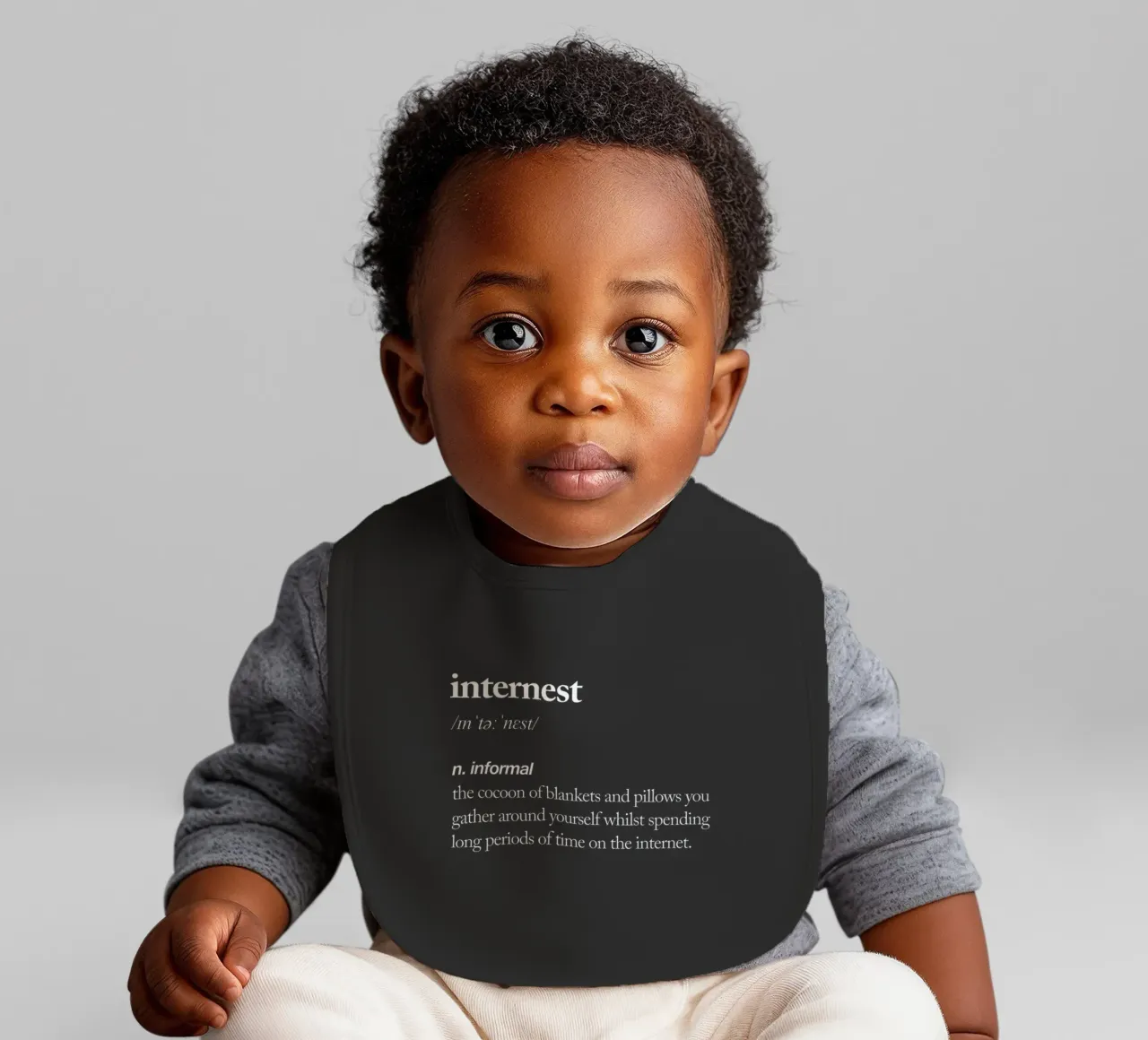 Internest baby bib by THE MOTIVATED TYPE