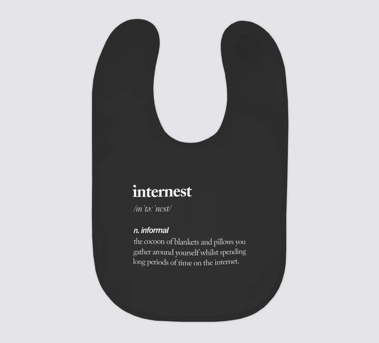 Internest baby bib by THE MOTIVATED TYPE