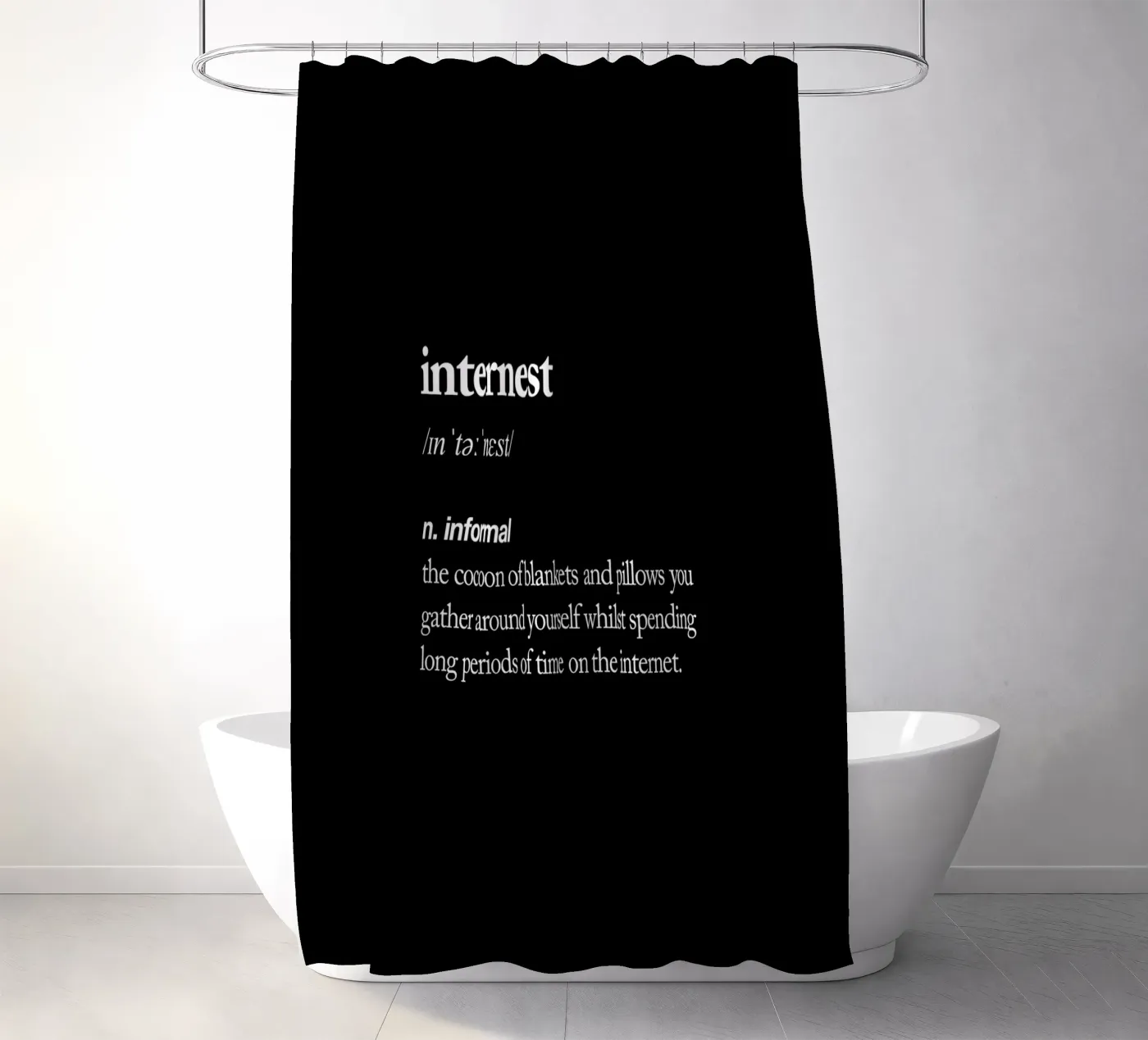 Internest Duschvorhang von THE MOTIVATED TYPE