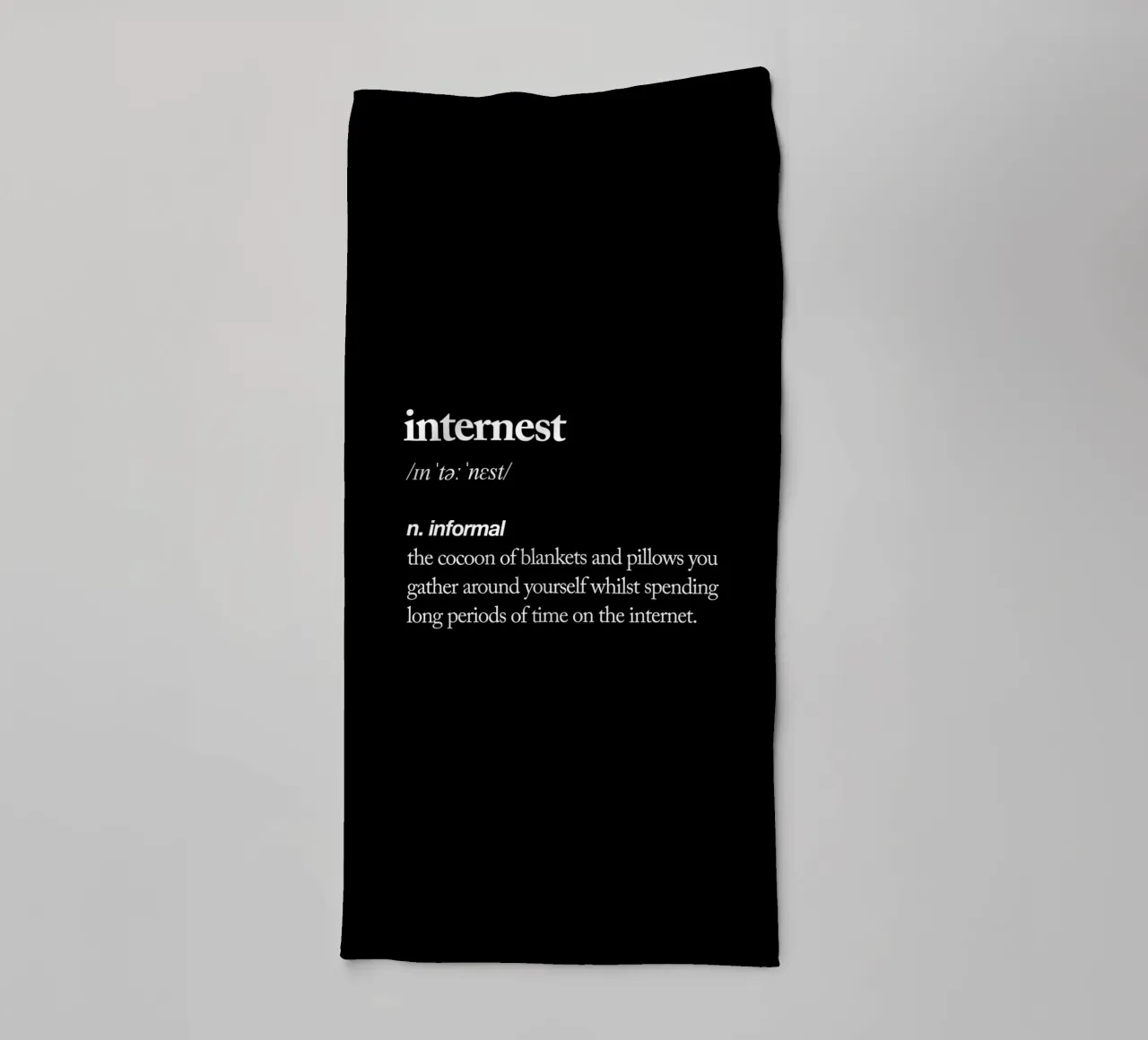 Internest towel by THE MOTIVATED TYPE