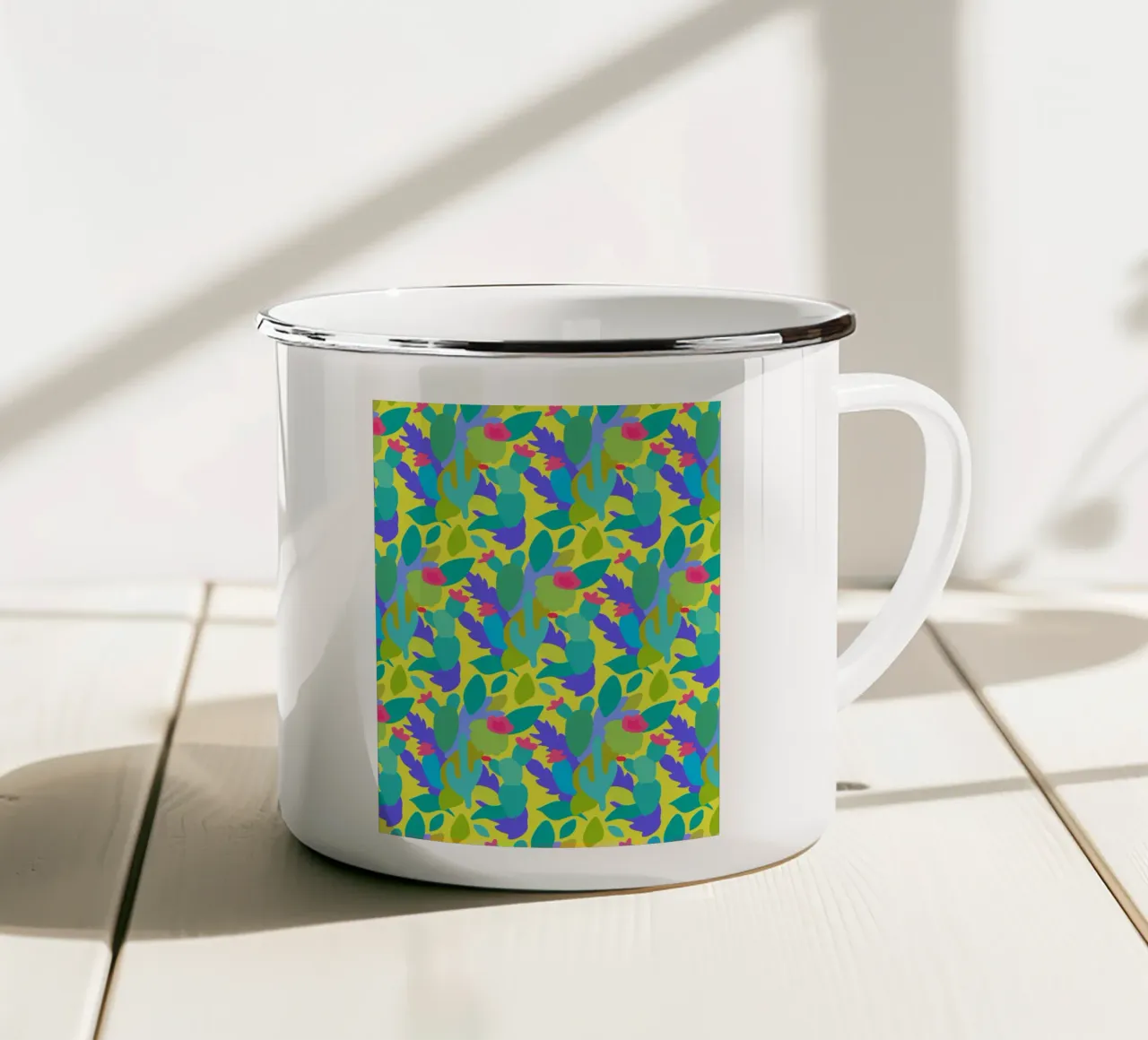 Cactus tazza in smalto da Ana Paniagua Design