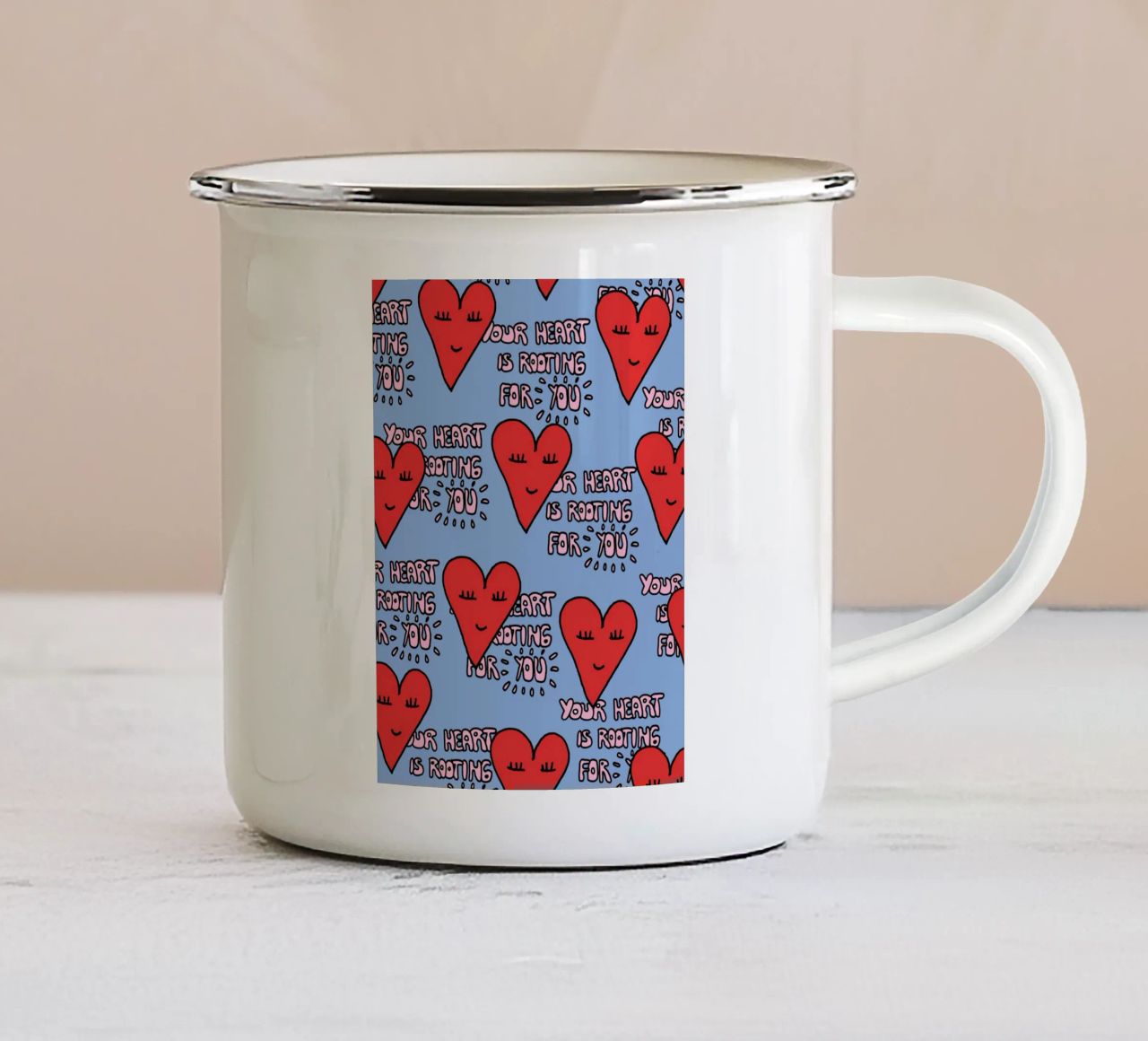 Your heart is rooting for you tazza in smalto da thesoulhugclub
