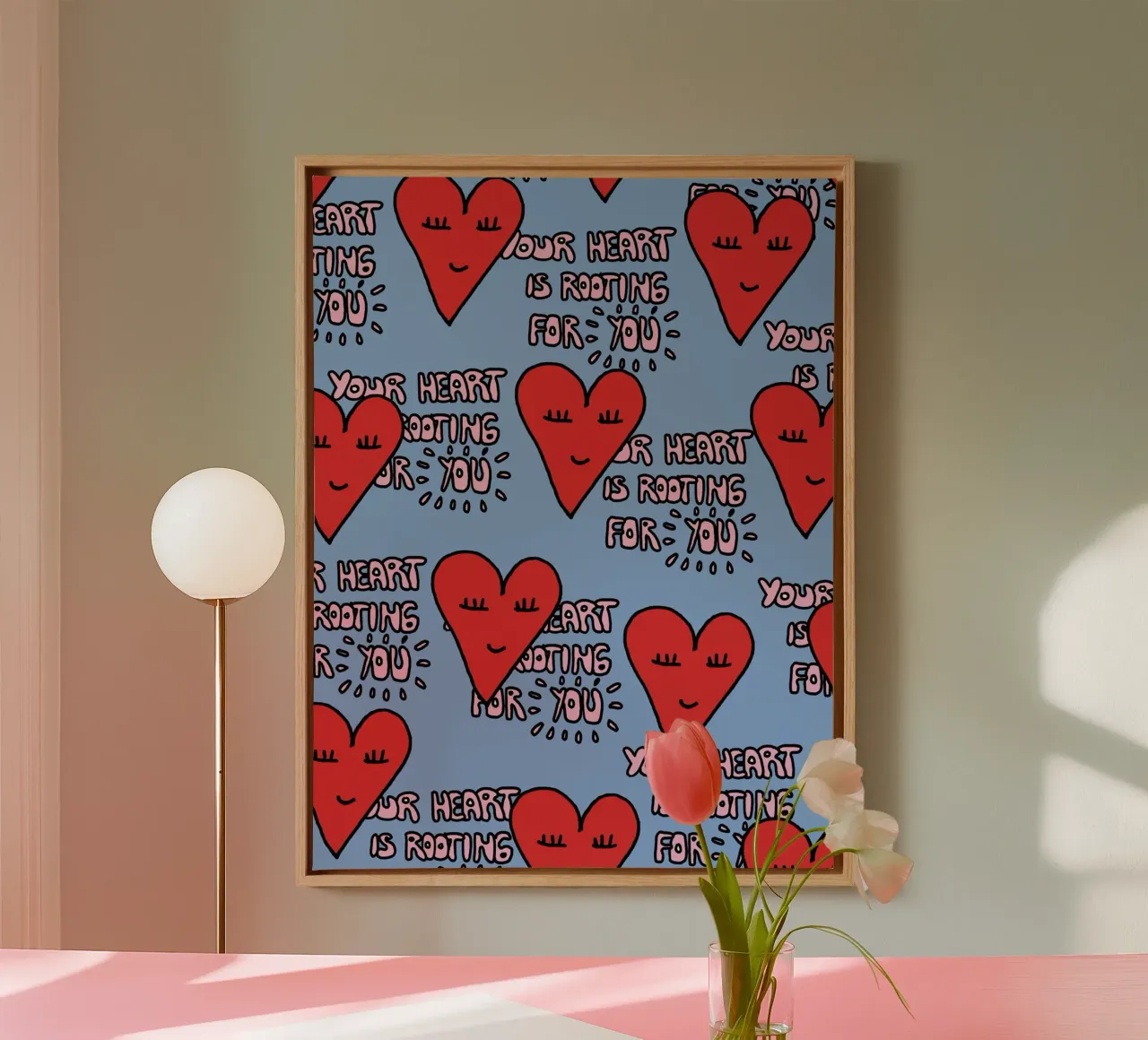 Your heart is rooting for you tela con Cornice a cassetta da thesoulhugclub