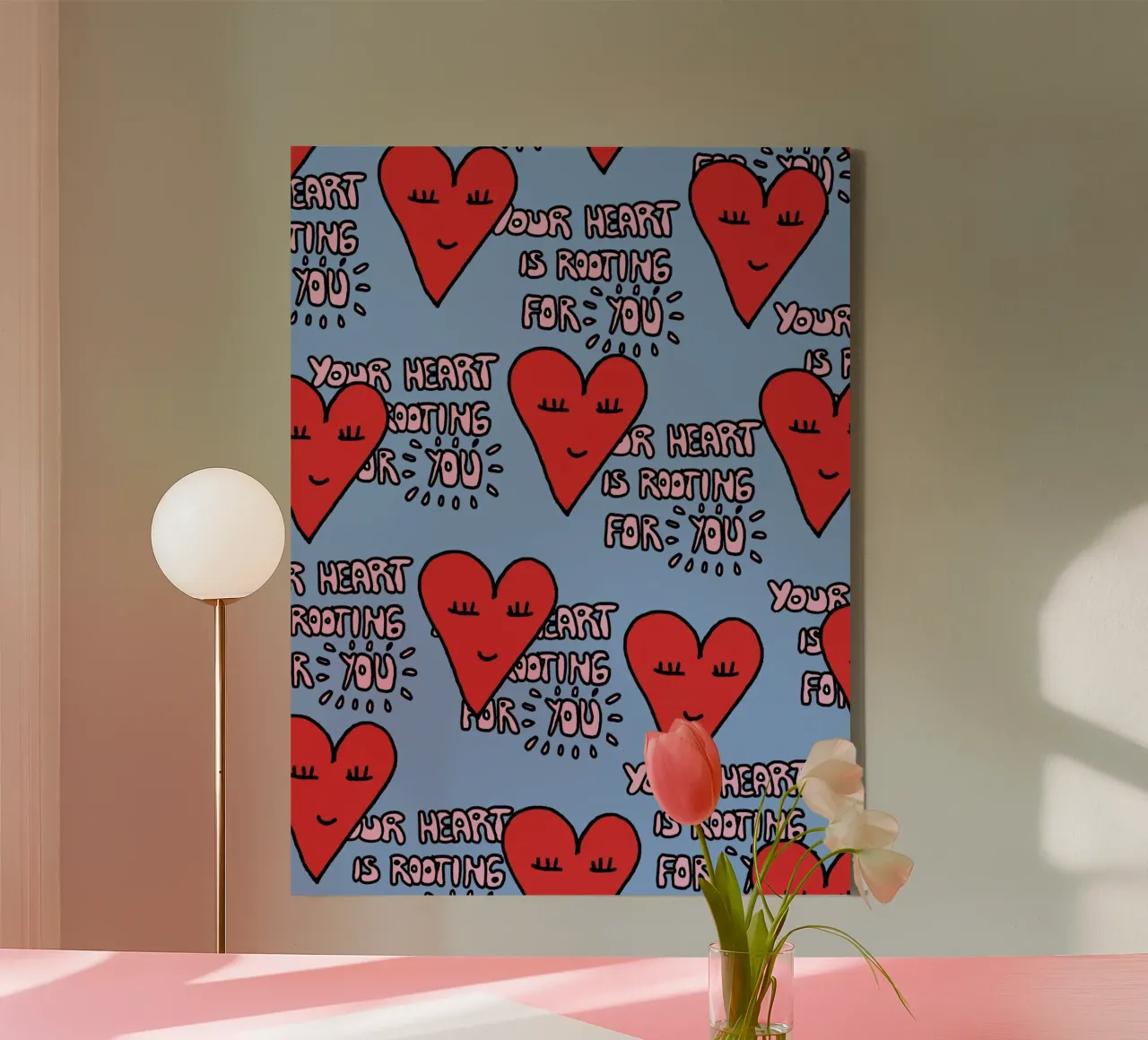 Your heart is rooting for you tela con Cornice a cassetta da thesoulhugclub