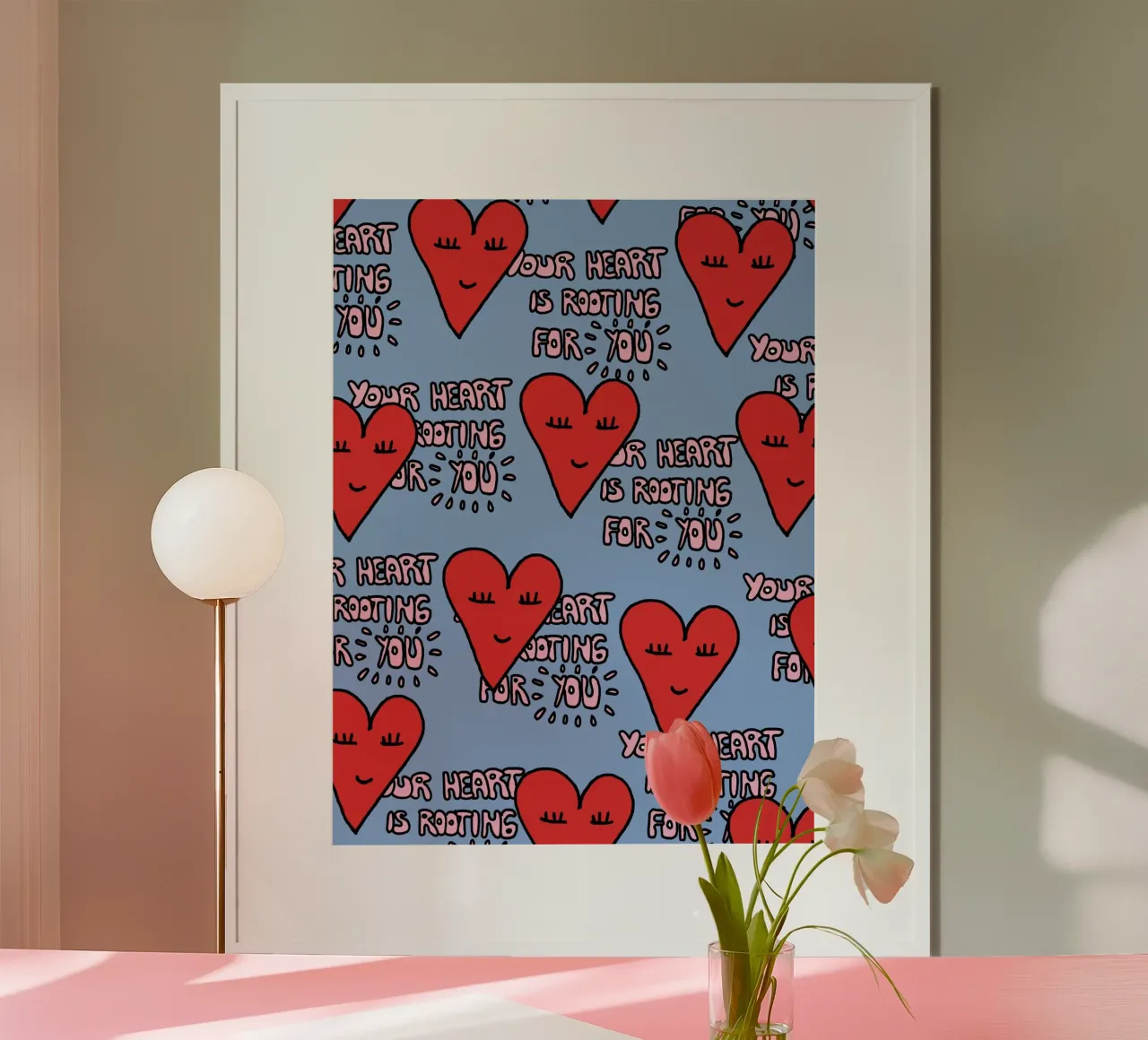 Your heart is rooting for you poster con telaio in plastica da thesoulhugclub