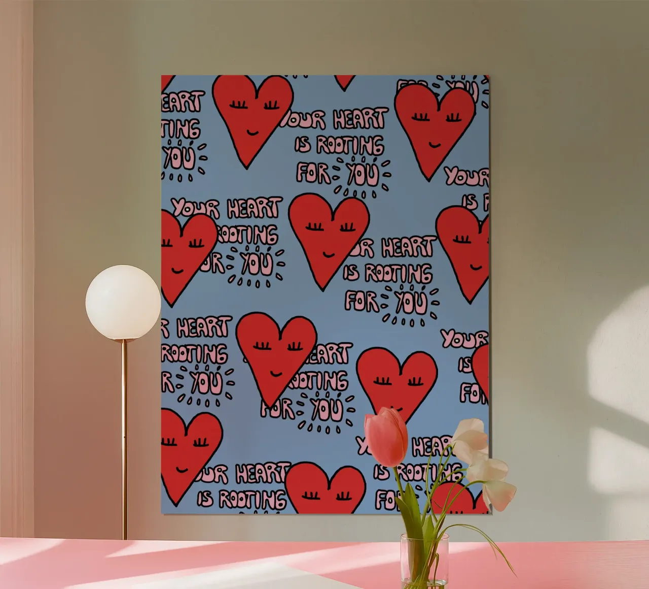 Your heart is rooting for you poster con telaio in plastica da thesoulhugclub