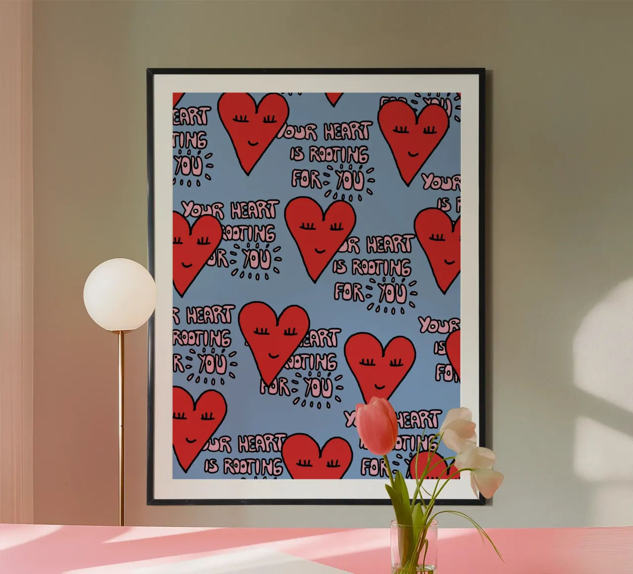 Your heart is rooting for you poster con telaio in plastica da thesoulhugclub