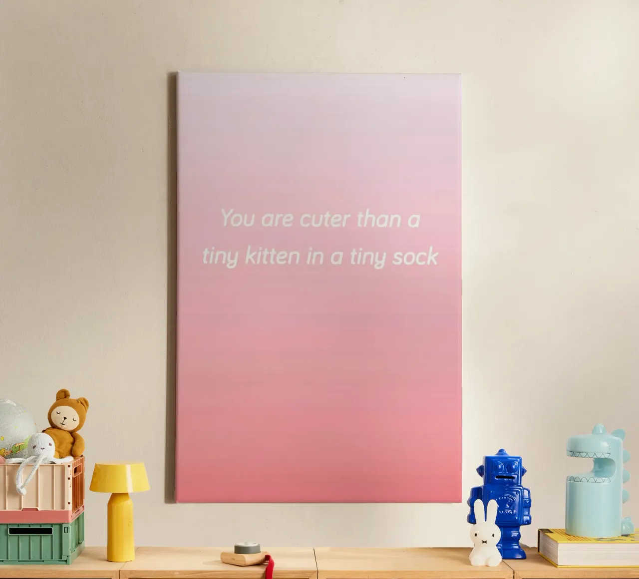 Cuter Than Kittens canvas by Oh Darling