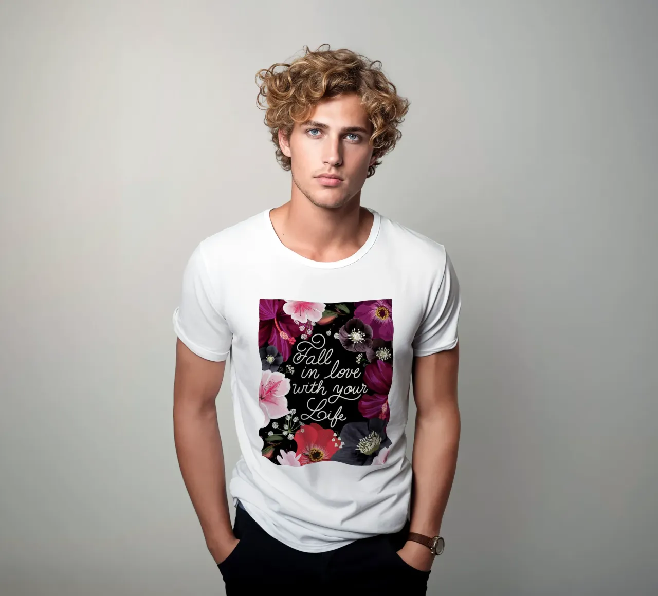 Fall in love with your life t-shirt da anisillustration