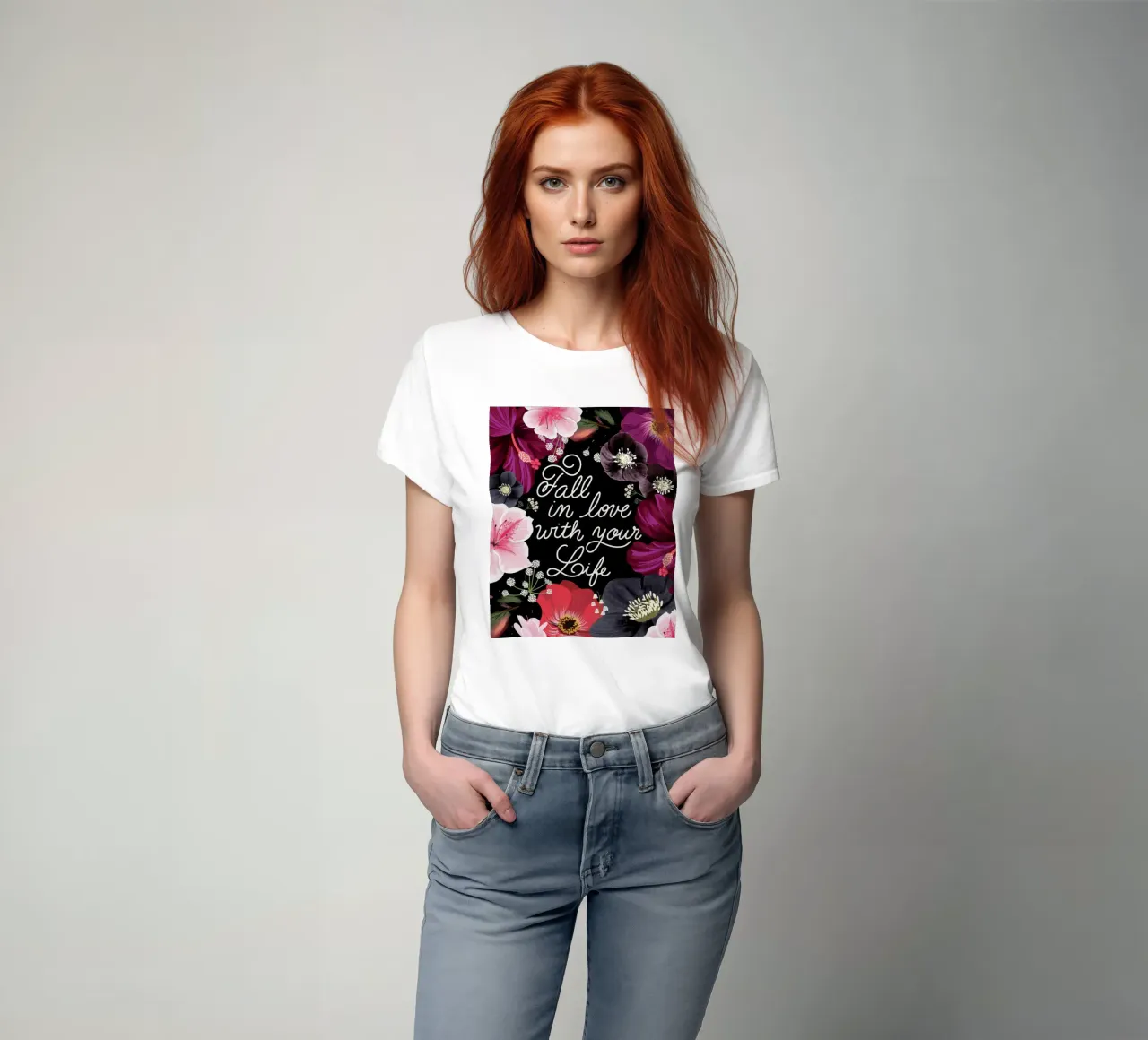 Fall in love with your life t-shirt da anisillustration