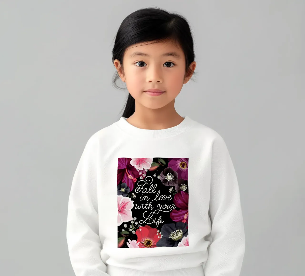 Fall in love with your life felpa bambino da anisillustration