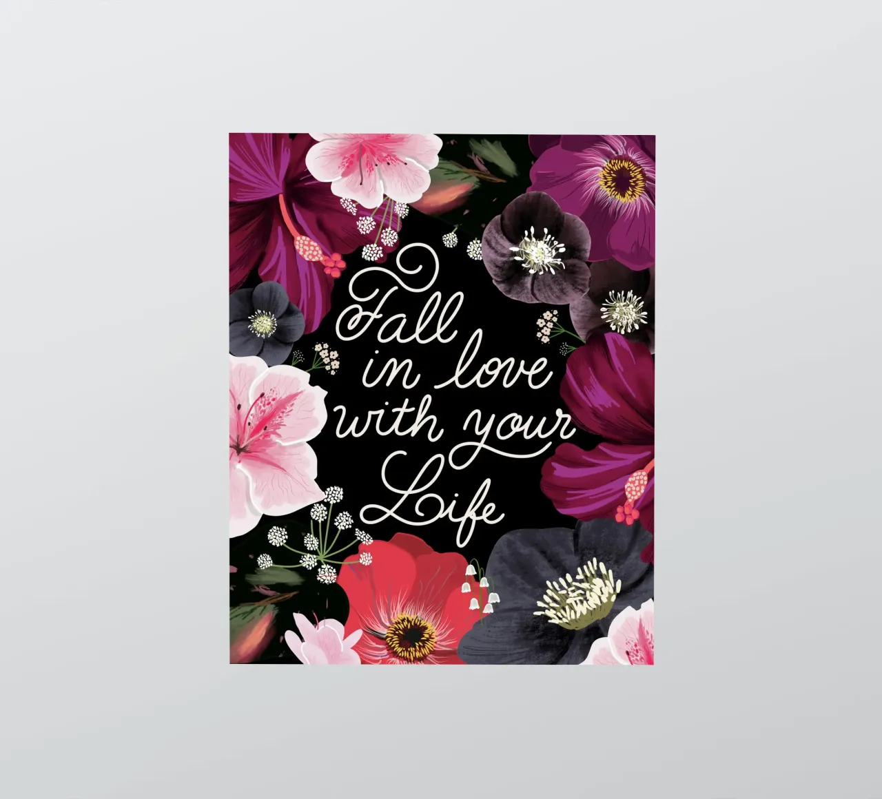 Fall in love with your life sticker by anisillustration