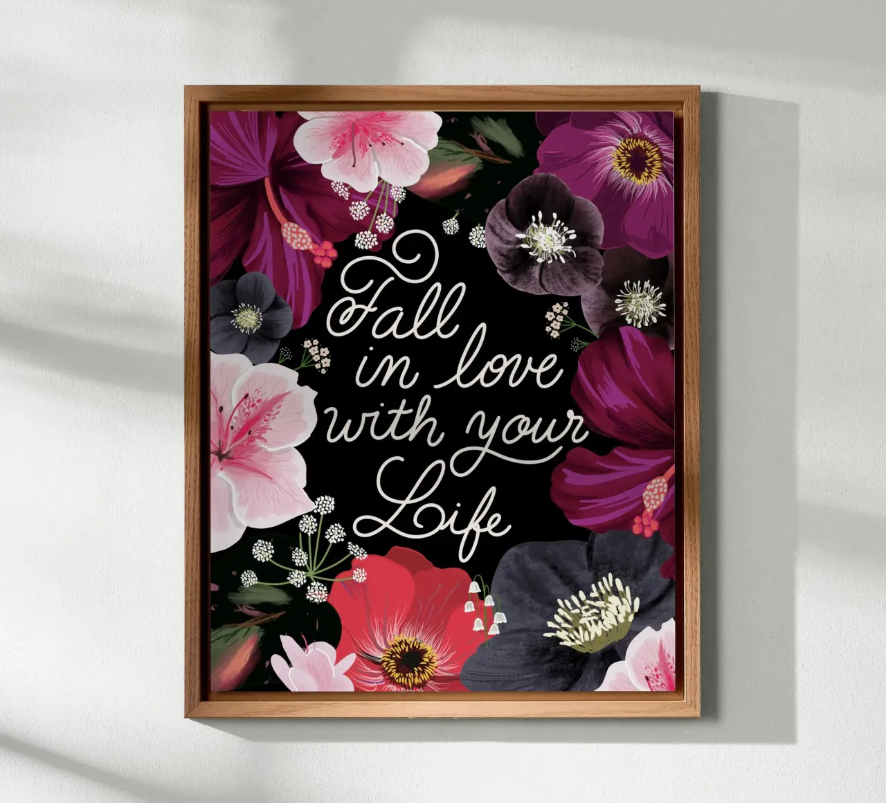 Fall in love with your life alluminio dibond da anisillustration