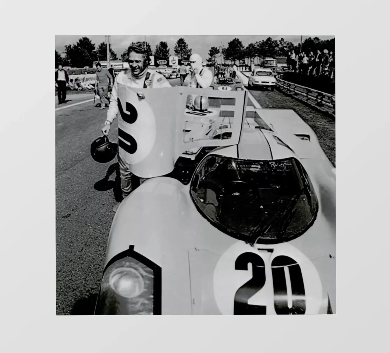 Steve McQueen with Porsche 917 pellicola backlit da Gallery Print and Art Limited