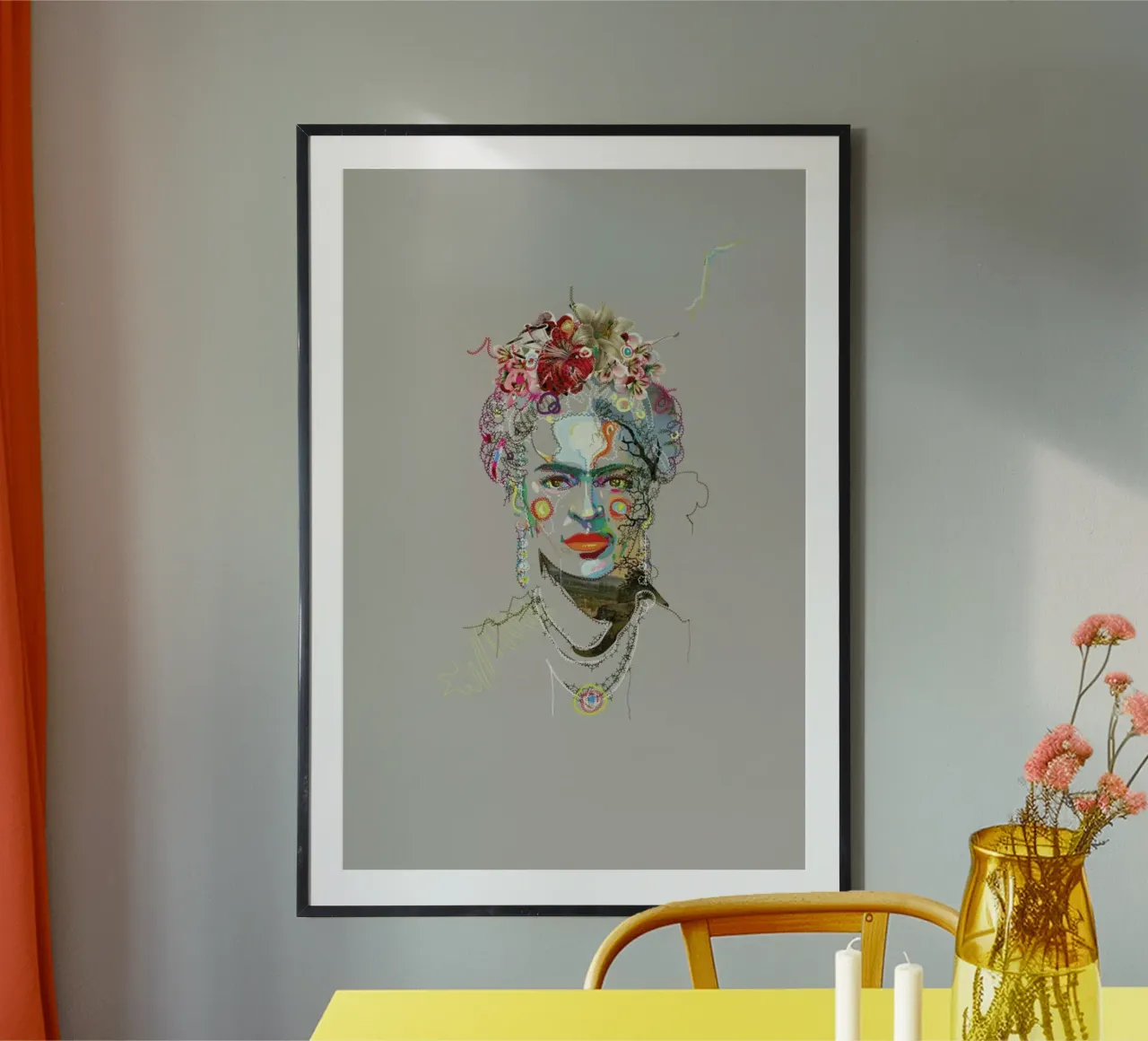 Frida 3 poster con telaio in alluminio da Carlos Quitério