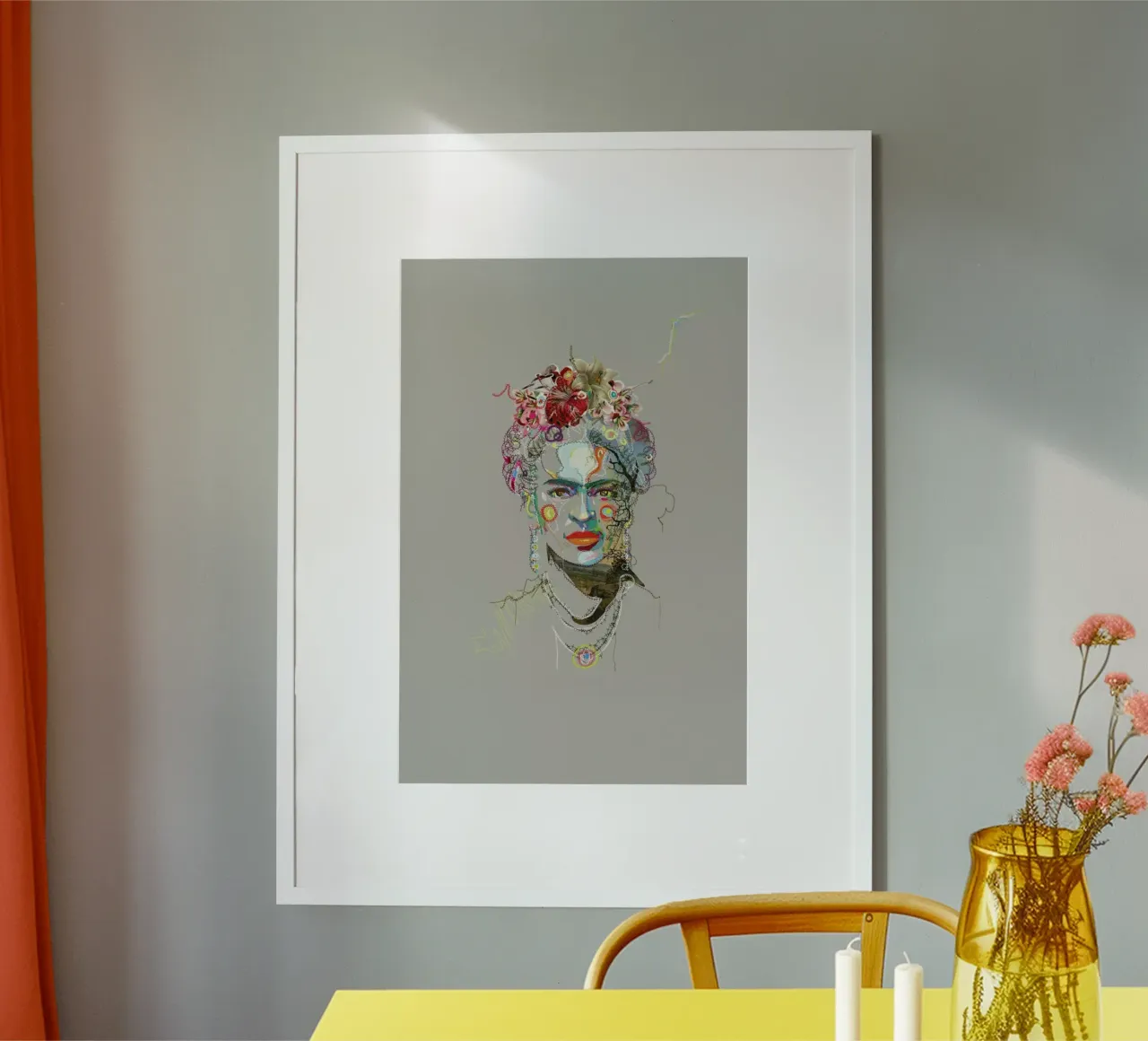 Frida 3 poster con telaio in alluminio da Carlos Quitério