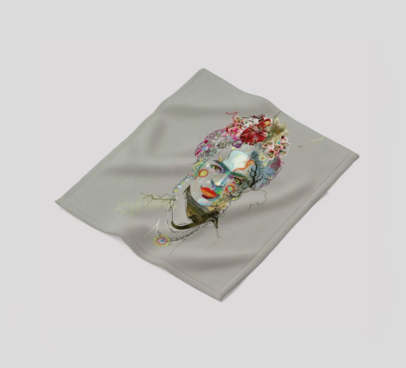 Frida 3 Fleecedecke von Carlos Quitério