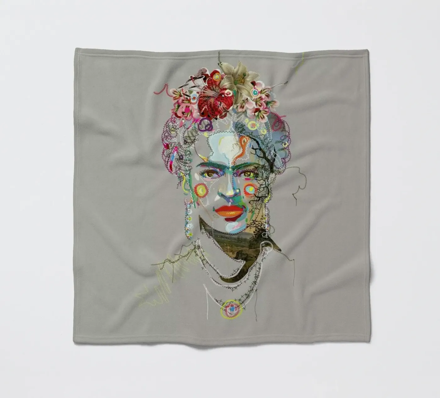 Frida 3 Fleecedecke von Carlos Quitério