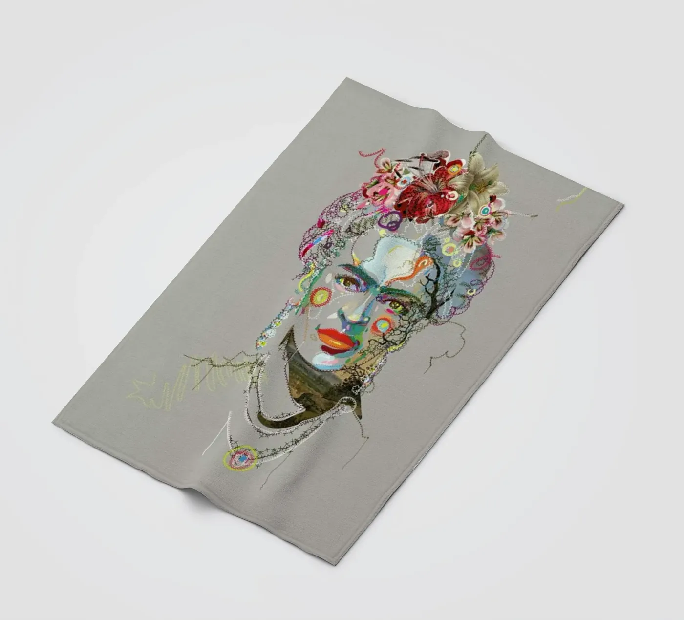 Frida 3 Fleecedecke von Carlos Quitério