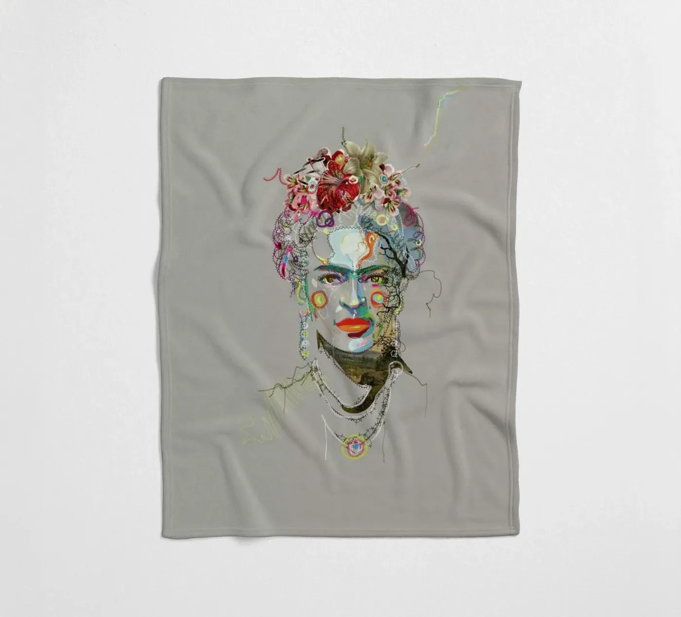 Frida 3 Fleecedecke von Carlos Quitério