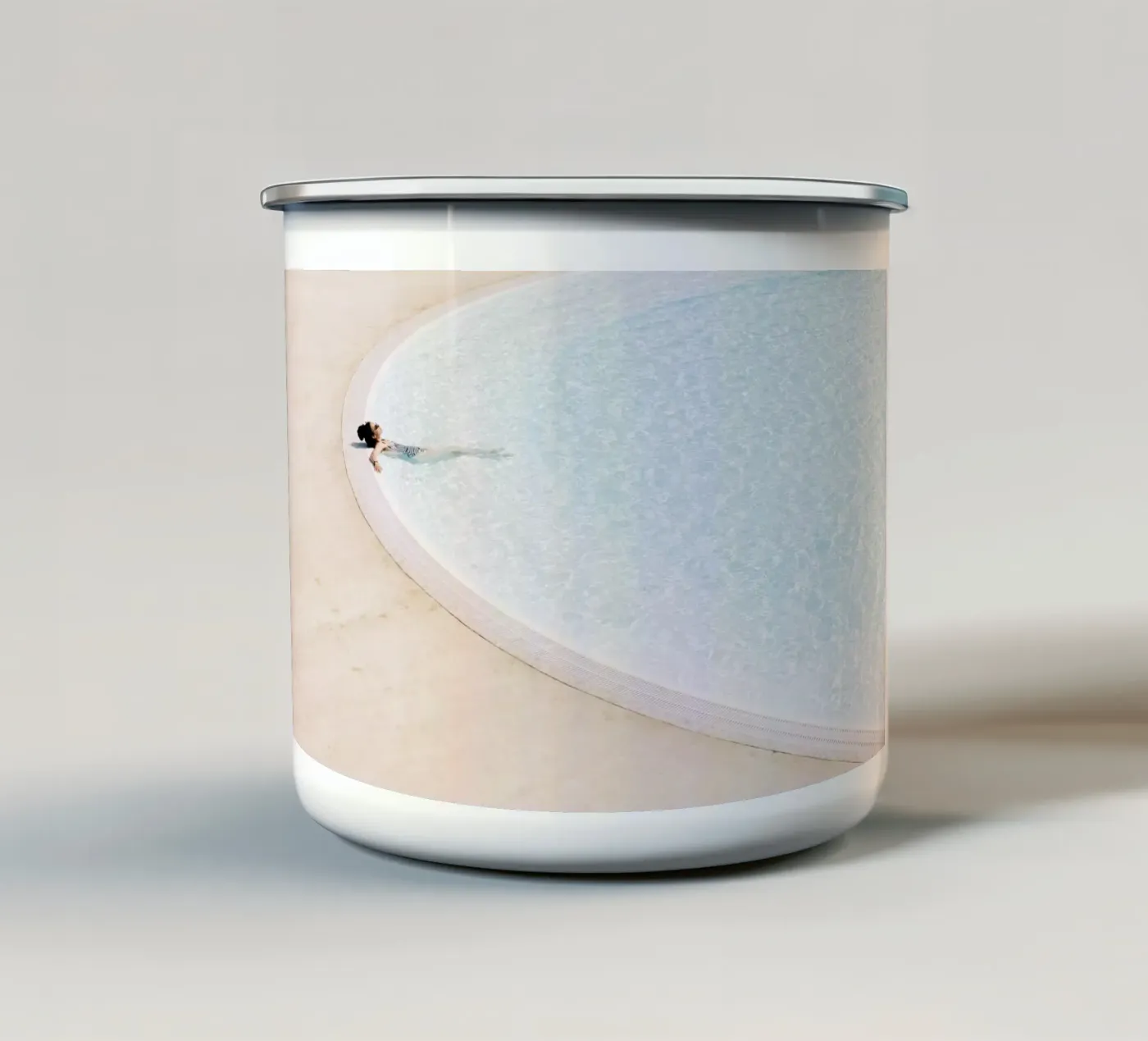 Sunbath enamel mug by Picture On The Fridge