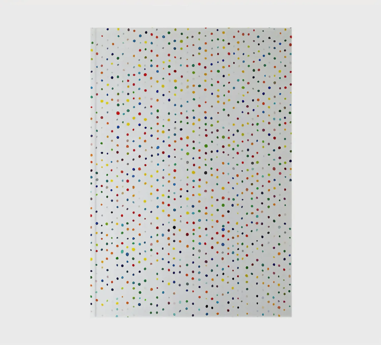 Dots White Confetti Abstract Colourful Minimalist notebook by Nikis Art Studio