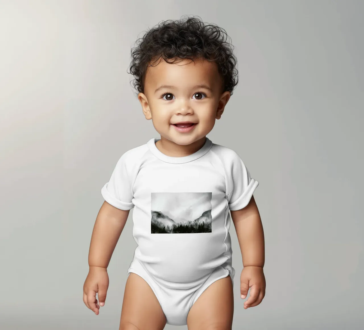 Moody Clouds 4 Kurzarm Babybody von Nur Mut
